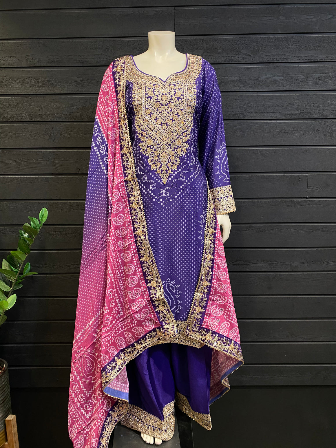 Chanderi Silk with Embroidery Work