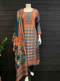 Malmal Silk With Embroidery Work