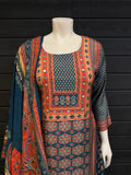 Malmal Silk With Embroidery Work