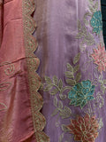 Shimmer Silk with Embroidery Work