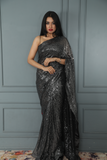 black indian Saree