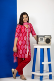 Girls Cotton Salwar Kameez with Lace